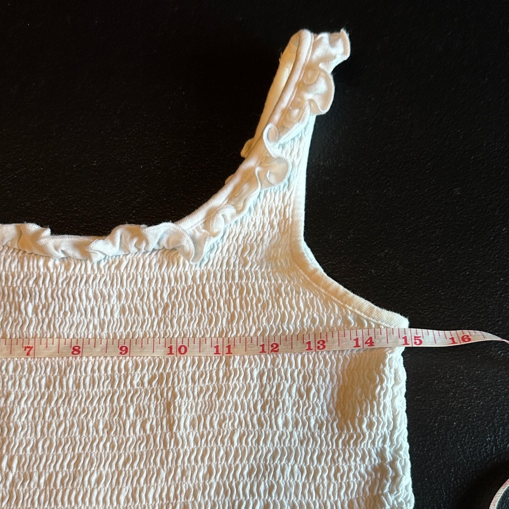 SO White Ruffled Tank Top - Picture 2 of 6